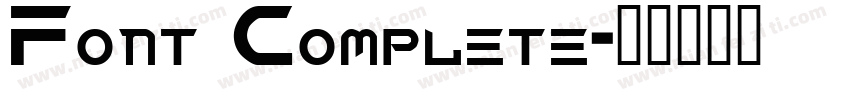 Font Complete字体转换